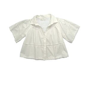 Zara | ZARA Kids White Eyelet Lace Top – Size 10 (Girl)
